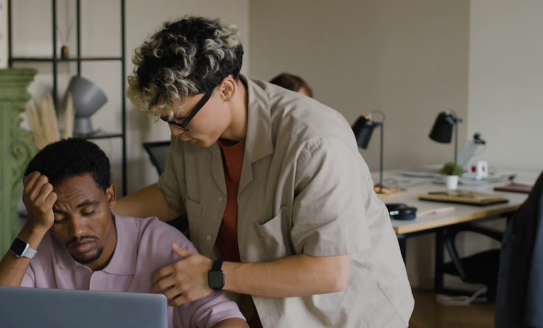 a frustrating man staring at his mac