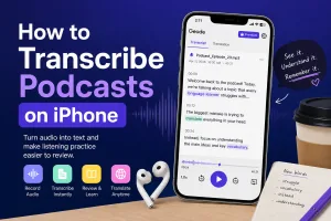 Transcribe Podcasts on iPhone for Language Learning