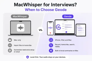 MacWhisper for interviews