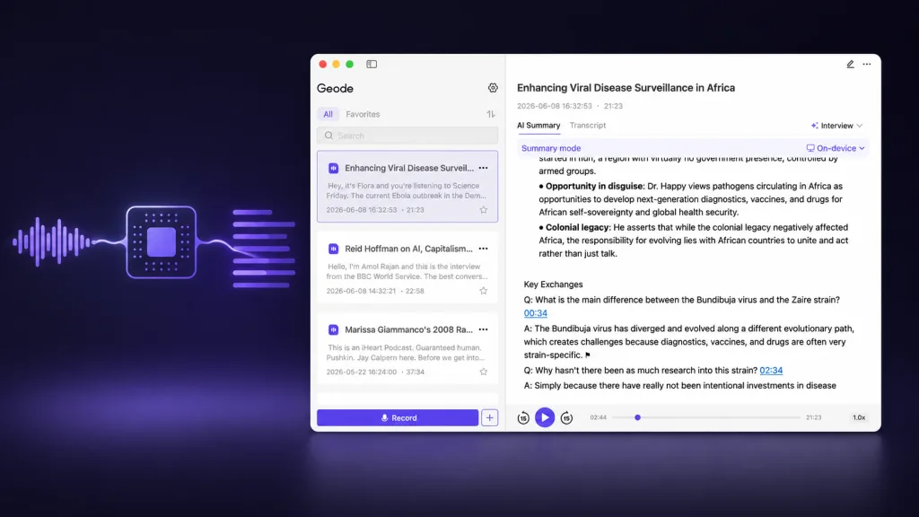 offline transcription